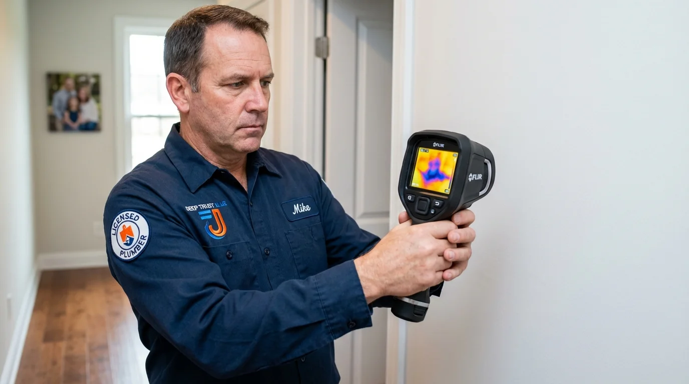 Thermal imaging leak detection by Johns Plumbing LLC in Port Royal